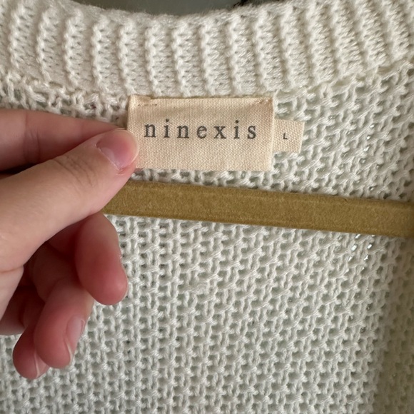 White knit open-front cardigan - Picture 2 of 3